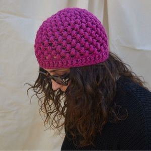 Magnetic Magenta Handmade Crochet Beanie